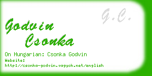 godvin csonka business card